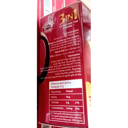 Hộp 170g Cà phê sữa hoà tan 3 in 1 highlands coffee | BigBuy360 - bigbuy360.vn