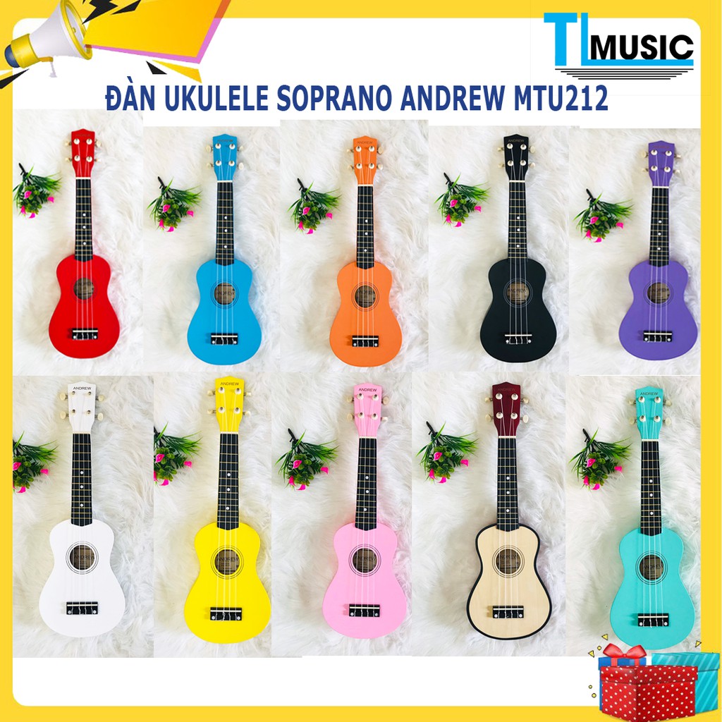 [Ukulele giá rẻ] Đàn Ukulele Soprano (21inch) nhiều màu sắc, hoạt hình dễ thương ( Tặng móng gảy, GT)