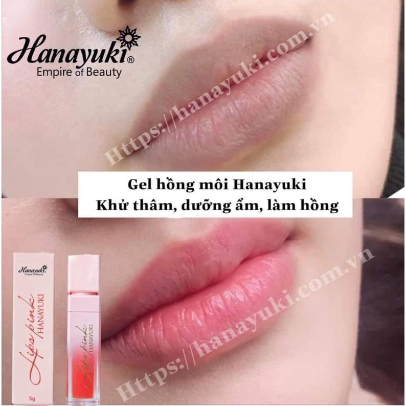 Son Dưỡng Hồng Môi Lips Pink HanaYuki Chính Hãng