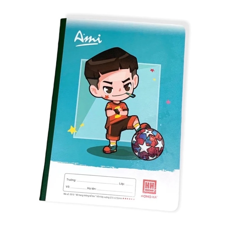 Vở ô ly hồng hà Ami - 80 trang - chống lóa - 1 quyển - 0515 - vở ô ly hồng hà cao cấp cho bé - MIYABI STORE
