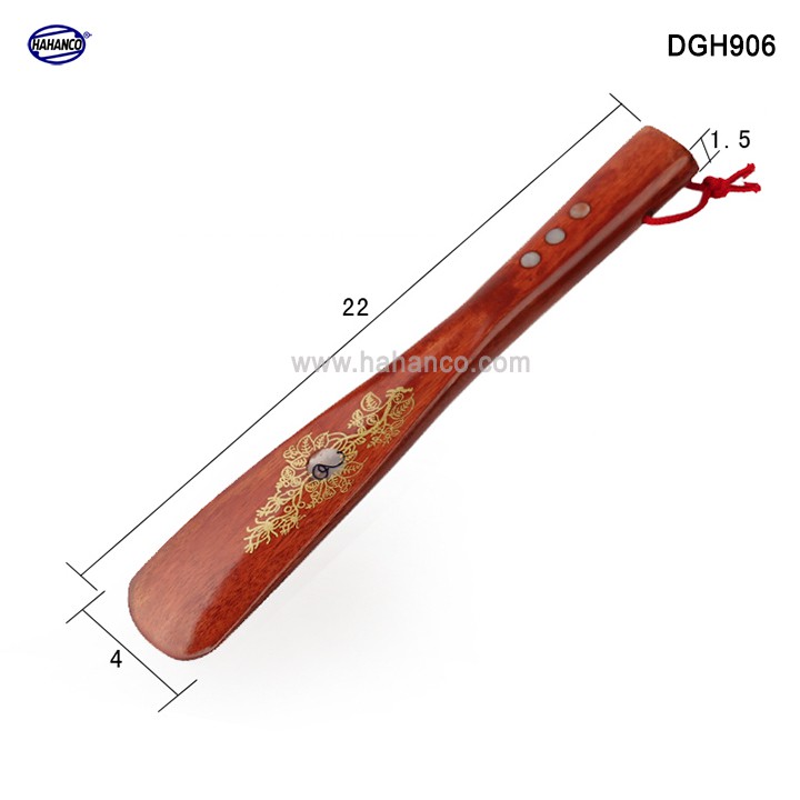 Đón Gót Giày Dài 22cm Gỗ Tự Nhiên Nguyên Khối HAHANCO Cho Giày Nam &amp; Nữ - DGH906