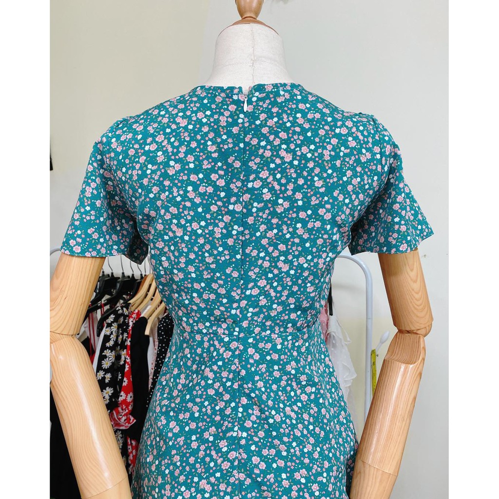Váy công sở, đầm công sở bigsize hoa nhí Laluas