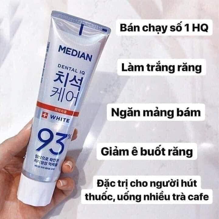 GIÁ SỐC: COMBO 3 HỘP KEM ĐÁNH RĂNG MÀU TRẮNG, XANH, ĐỎ MEDIAN 93% CAO CẤP HÀN QUỐC