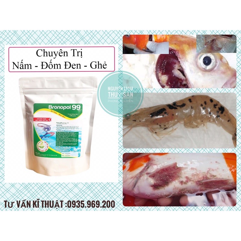 1kg - Chất diệt nấm - ghẻ - xuất huyết trên tôm / cá # Bronopol 99%