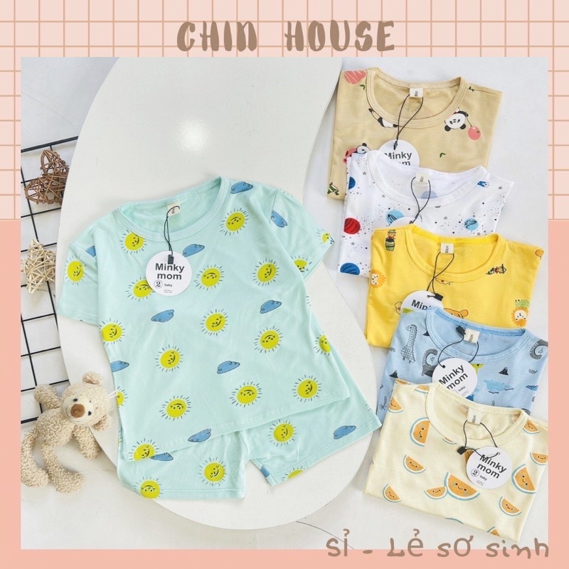 BỘ CỘC TAY THUN LẠNH MINKYMOM HOẠ TIẾT ĐÁNG YÊU CHO BÉ (sỉ inbox)