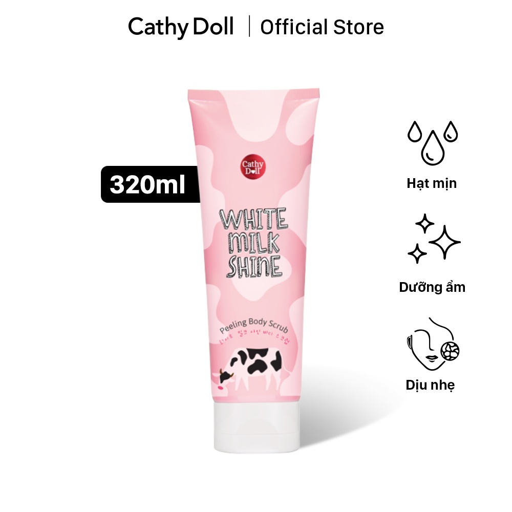 Tẩy Tế Bào Chết Sữa Bò Cathy Doll White Milk Shine Peeling Body Scrub 320ml