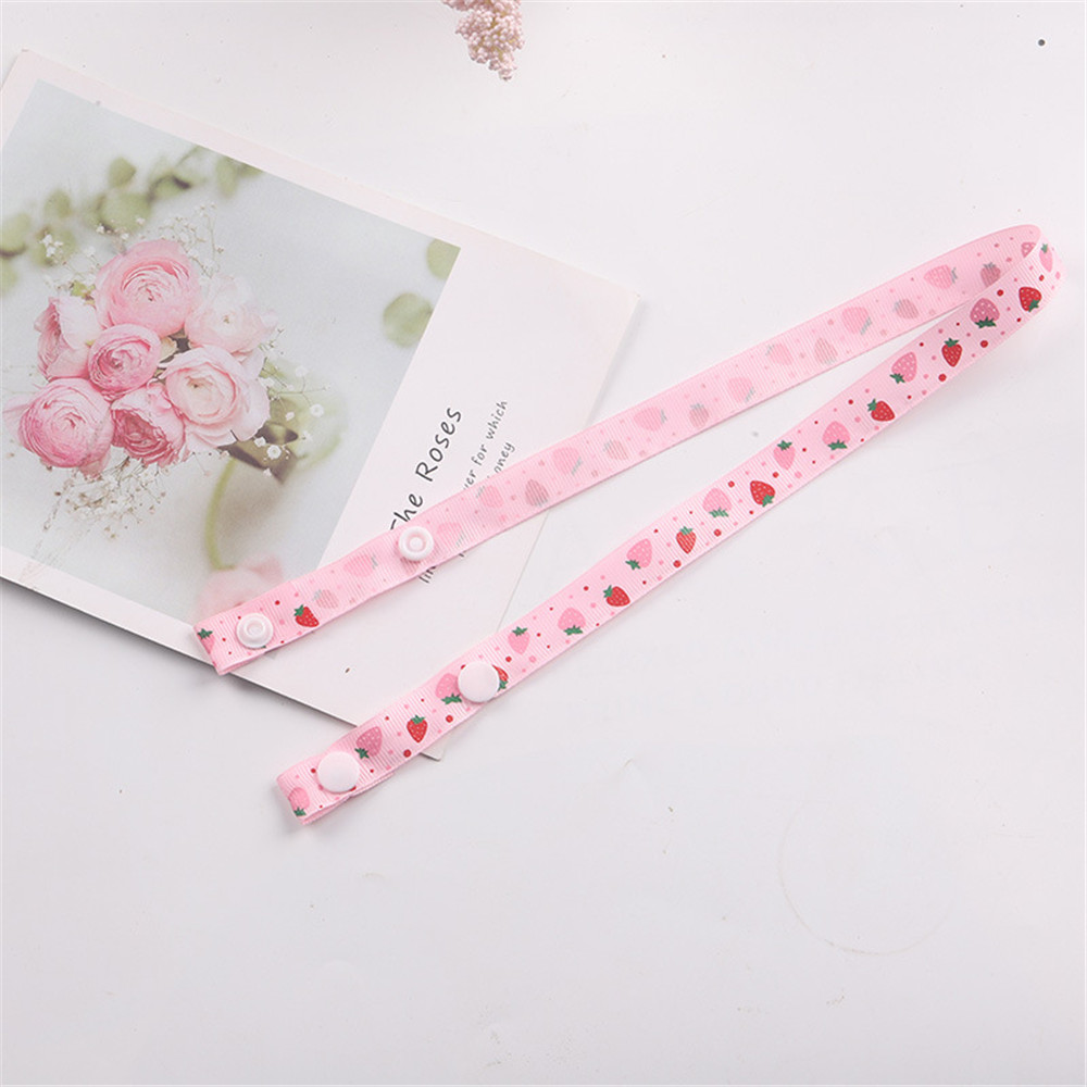 Child Cartoon Cute Strawberry pattern Anti-lost Mask Lanyard with Adjustable Ear Rope Hanging Neck Rope