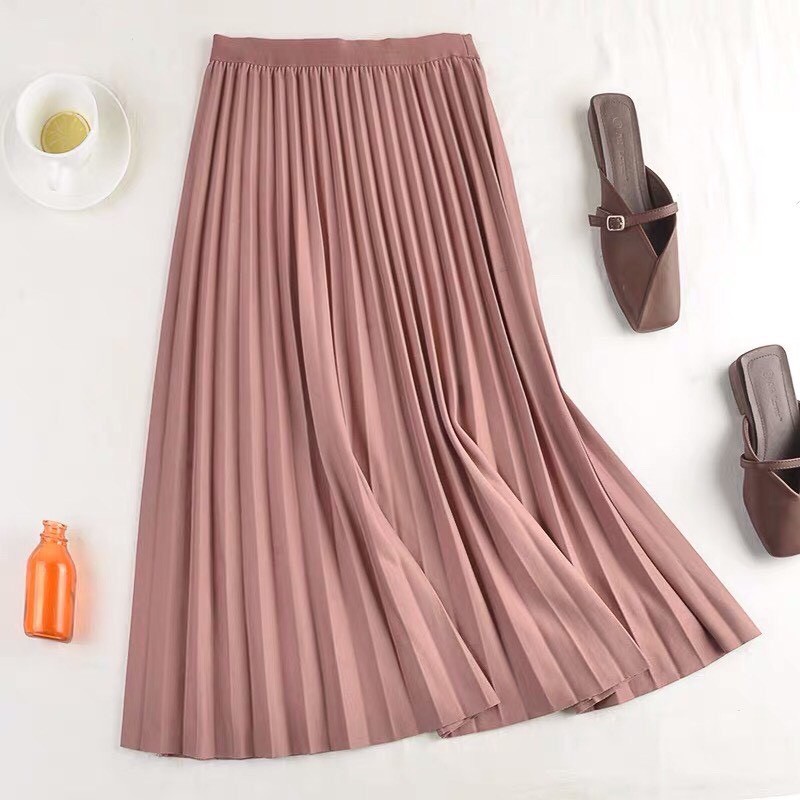 Chân Váy Xếp Ly Dài, Váy Nữ Dập Ly Dài Dáng Hàn [FREESHIP]Cạp Cao Nên Tôn Dáng Dã Man,Kiểu Dáng Xếp Ly Thần Thánh ANIEST | BigBuy360 - bigbuy360.vn