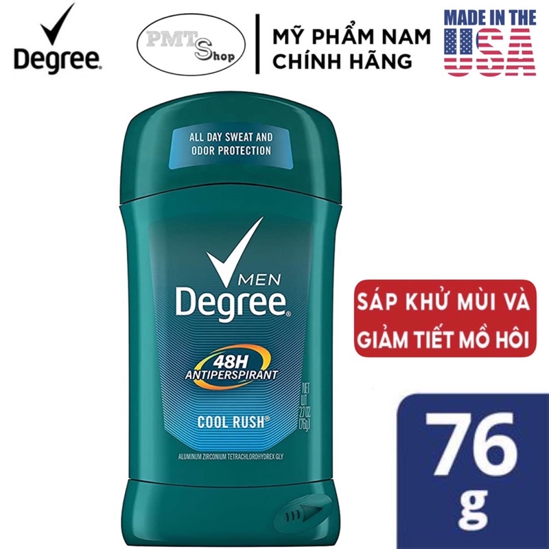 [USA] Bộ 2 cây Lăn sáp khử mùi nam Degree Men Cool Rush 76g x 2 cây ngăn mồ hôi - Mỹ | BigBuy360 - bigbuy360.vn