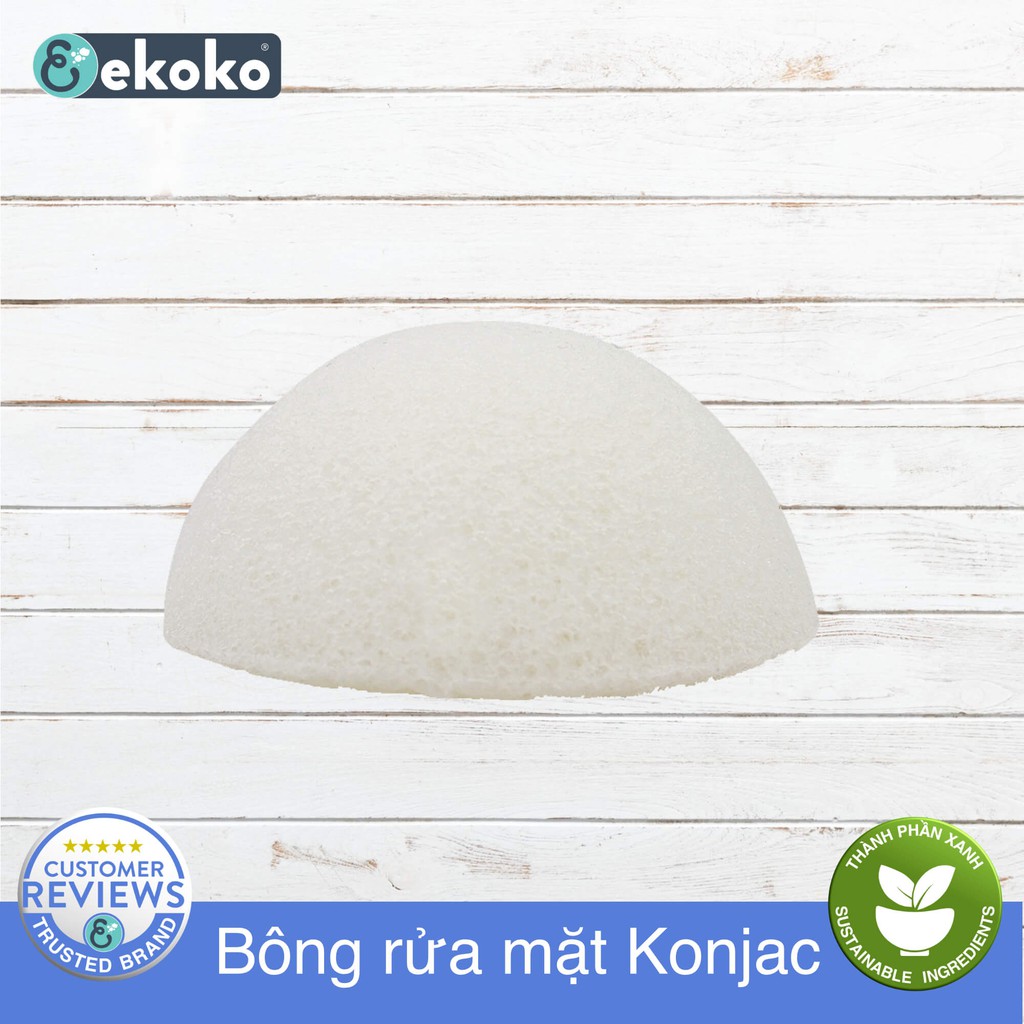 [CHÍNH HÃNG] Bông rửa mặt tự nhiên Konjac sponge ekoko