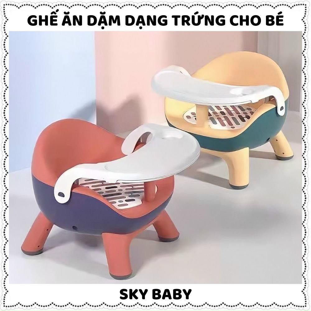 Ghế ăn dặm  hình trứng đa năng  an toàn cho bé