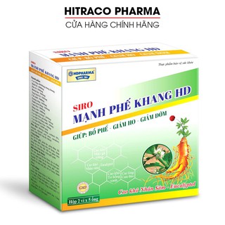 Siro Mạnh Phế Khang HD giúp bổ phế, giảm ho, giảm đờm, giảm khô rát cổ họng Hộp 10 ống [Siro Mạnh Phế Khang]
