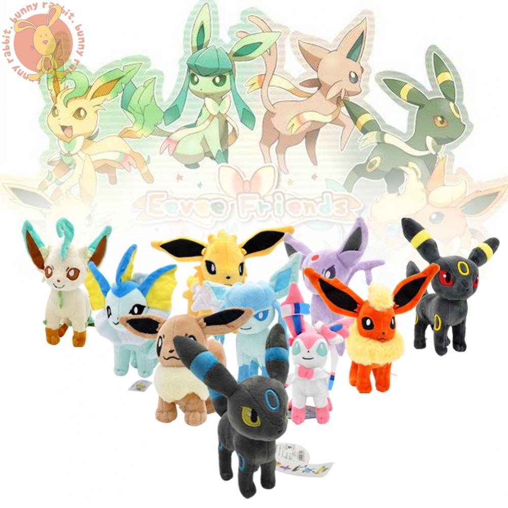 Thú Nhồi Bông Hình Pokemon Eevee Leafeon Umbreon Espeon Jolteon Vaporeon Flareon Mới