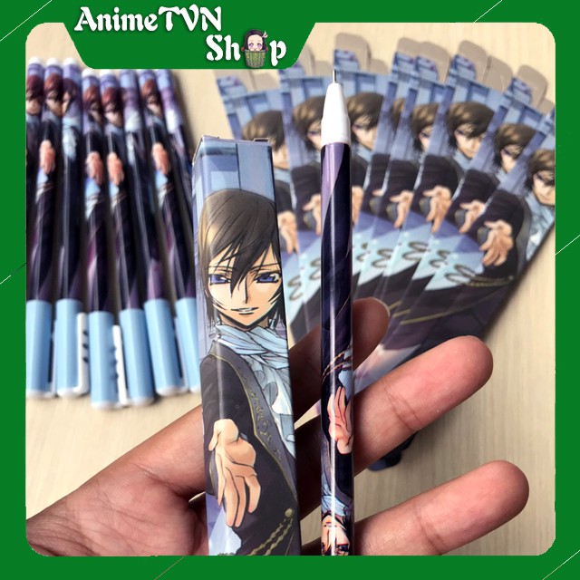 Bút Viết cao cấp Anime Code Geass Hangyaku No Lelouch - Dạ bi mực đen kèm hộp in hình thân bút và hộp