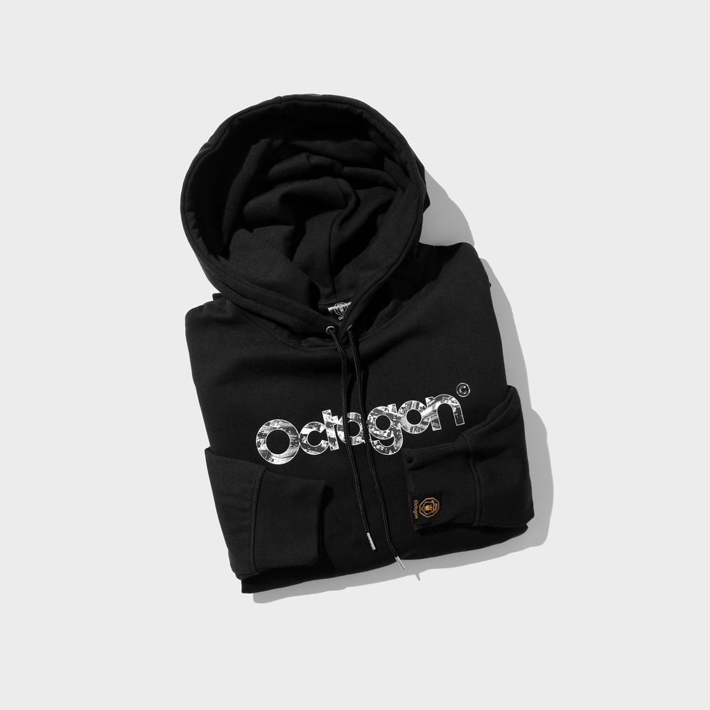 Áo Hoodie Nam Nữ Form Rộng OCTAGON THE CITY Vải Nỉ Bông Màu Đen | BigBuy360 - bigbuy360.vn