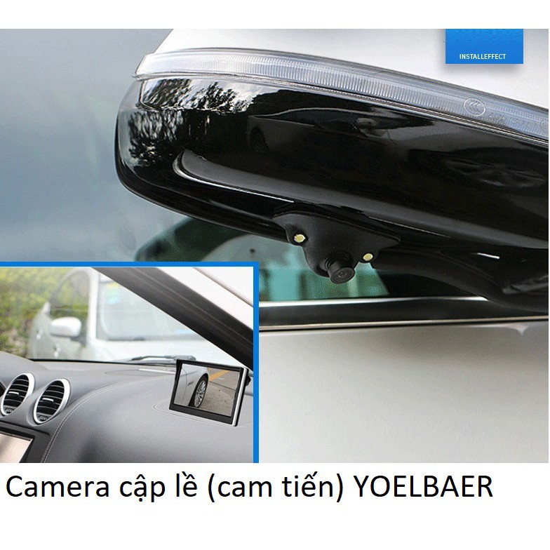 Camera cặp lề chính hãng Yoelbaer cam tiến quay HD gắn gương chiếu hậu phải chống nước