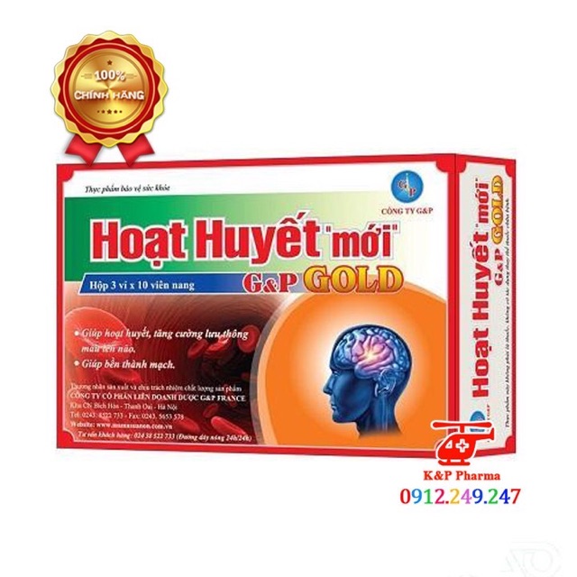 ❤ HOẠT HUYẾT MỚI G&P GOLD | HỖ TRỢ TĂNG CƯỜNG TUẦN HOÀN MÁ, NGỪA HOA MẮT, CHÓNG MẶT, GIẢM TRÍ NHỚ GP