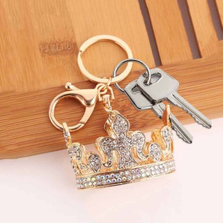 Móc khóa hình vương miện đính đá pha lê