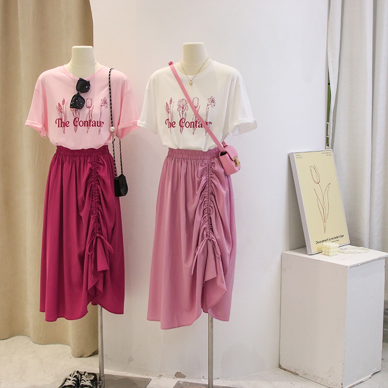 NRVP Áo Thun Tay Ngắn Cổ Tròn 100% Cotton Thời Trang Phong Cách Hàn Quốc Cho Nữ