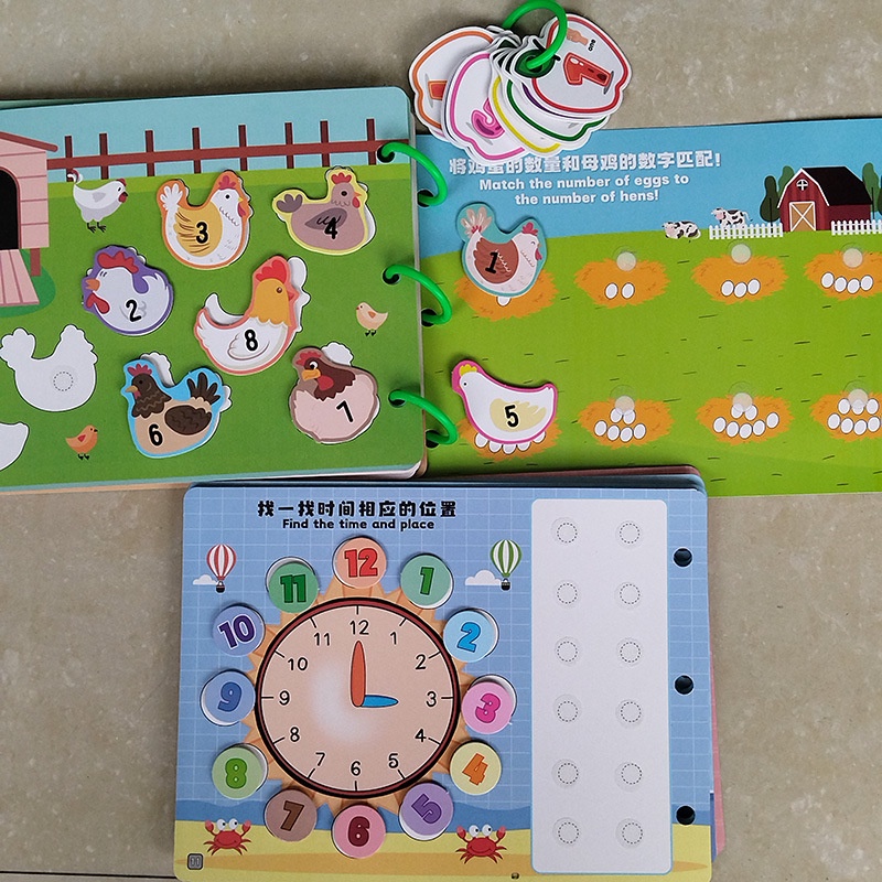 Học Liệu Toán học thông minh Học Liệu Bóc Dán Montessori Đầu Đời Giáo Dục Sớm Cho Bé Từ 3 Tuổi - BỐ KHỦNG LONG