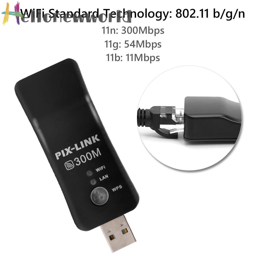 Usb Thu Sóng Wifi 300mbps Rj45 Wps