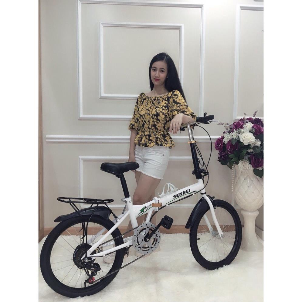 Xe đạp người lớn trẻ em gấp gọn hộp số 7 cấp Shimano Hotrent 2023 - LHệ Gian Hàng để nhận KM Ạ