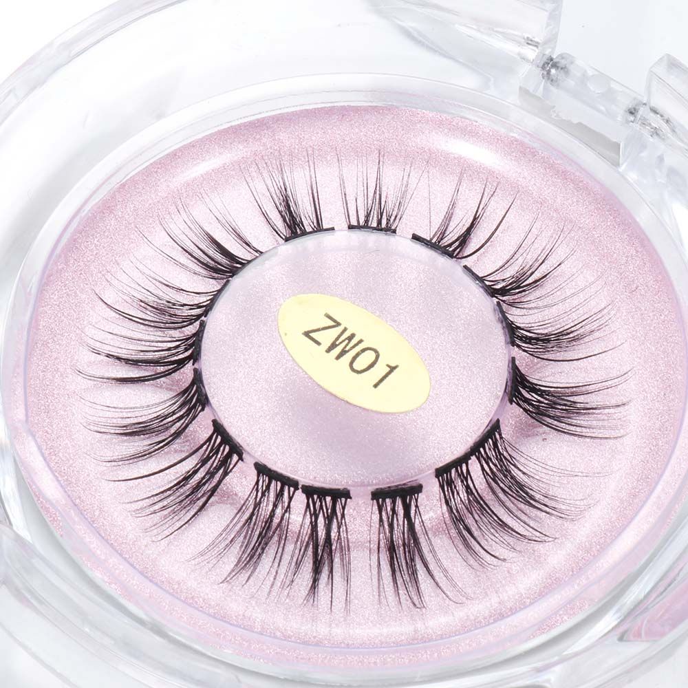 Set 8/10/12/16 Cụm Lông Mi Giả Nối Mi Bằng Lông Chồn 3D Tự Nhiên Làm Thủ Công DIY