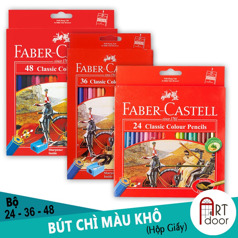 [ARTDOOR] Bộ chì màu Khô FABER CASTELL (hộp giấy)