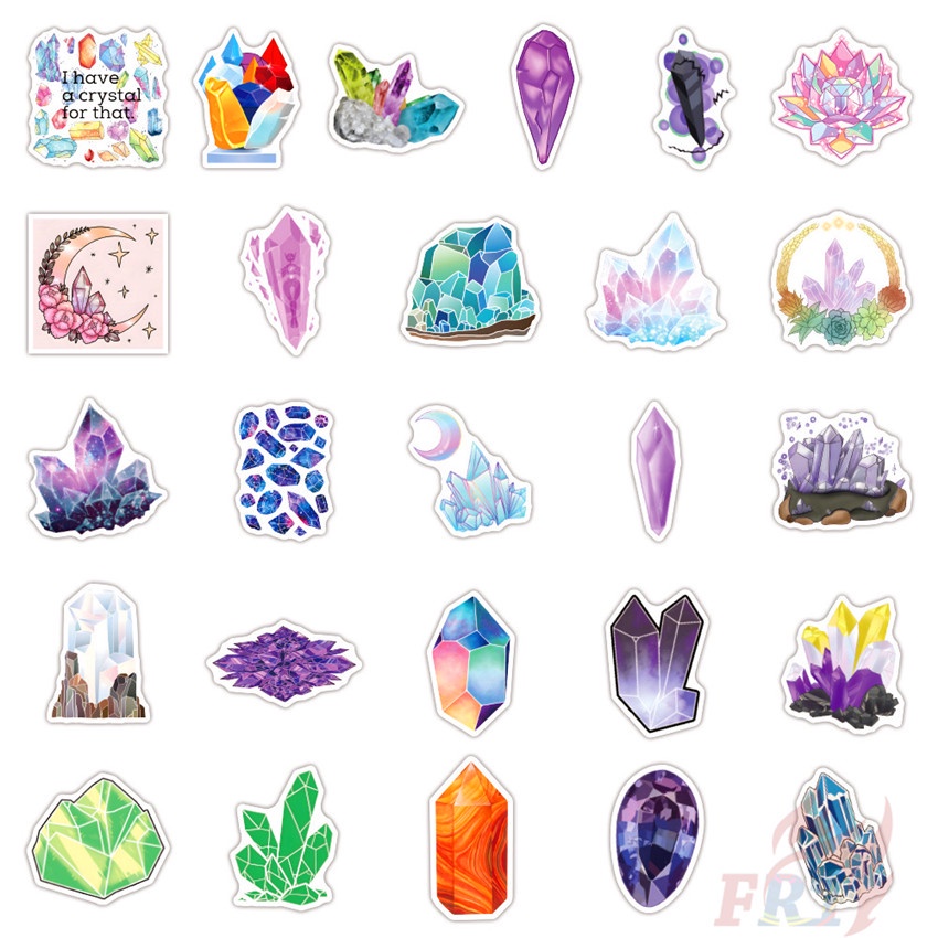 100Pcs/Set ❉ Shining Rock Crystal Series A Stickers ❉ DIY Fashion Luggage Laptop Skateboard Doodle Stickers