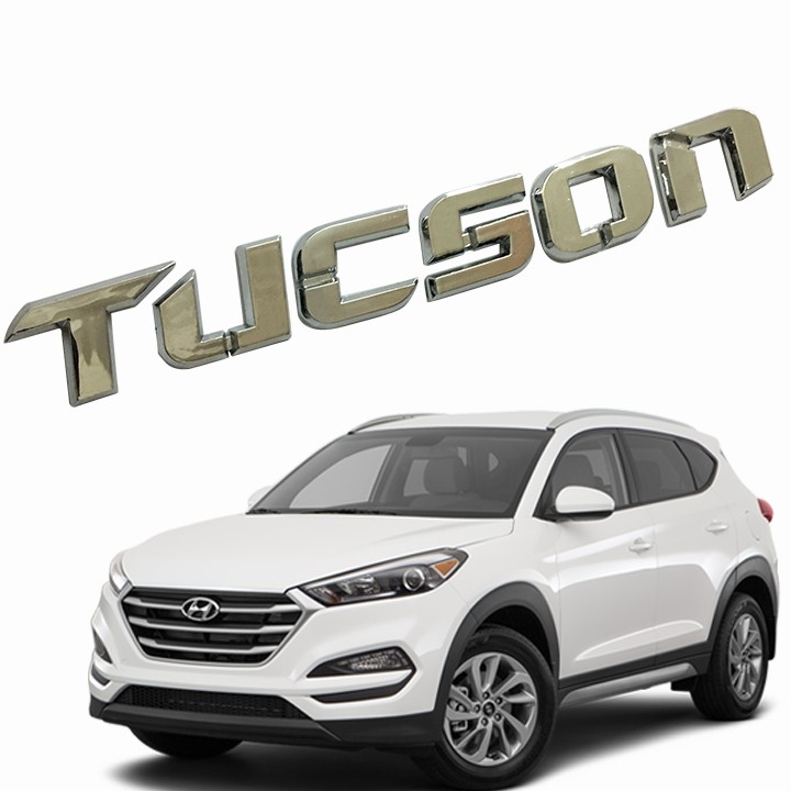 Tem Logo Chữ Nổi TUCSON Dán Đuôi Xe