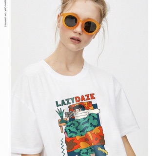 Áo phông LAZY cotton 100% hàng nhập
