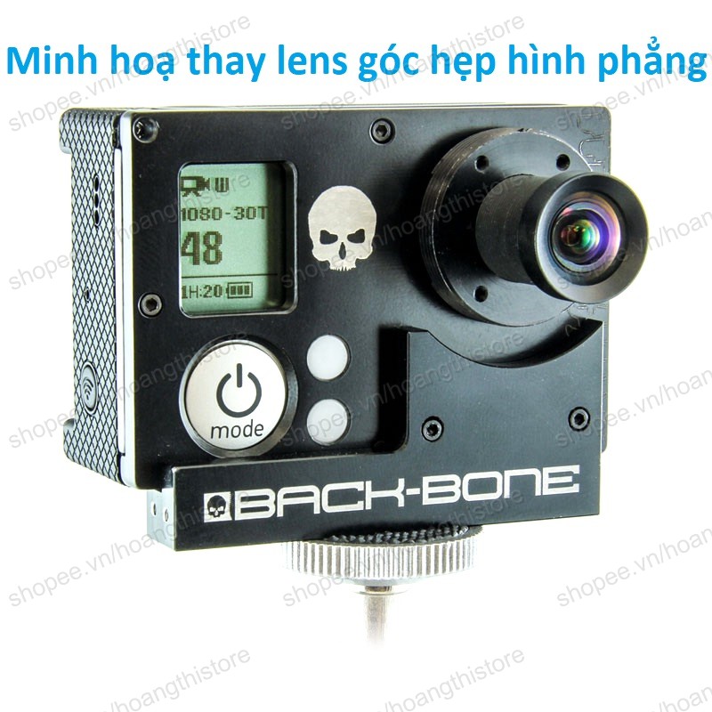 Lens gốc rộng, góc phẳng khử cong cho EKEN H9r H8r và camera thể thao sjcam sj4000 sj5000 SJ8 xiaomi yi Gopro 3 M10 M12