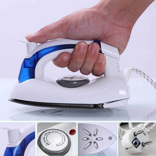 [FREESHIP] Bàn là ủi hơi nước mini du lịch cầm tay tiện dụng TRAVEL IRON Tiết kiệm điện năng, an toàn khi sử dụng.