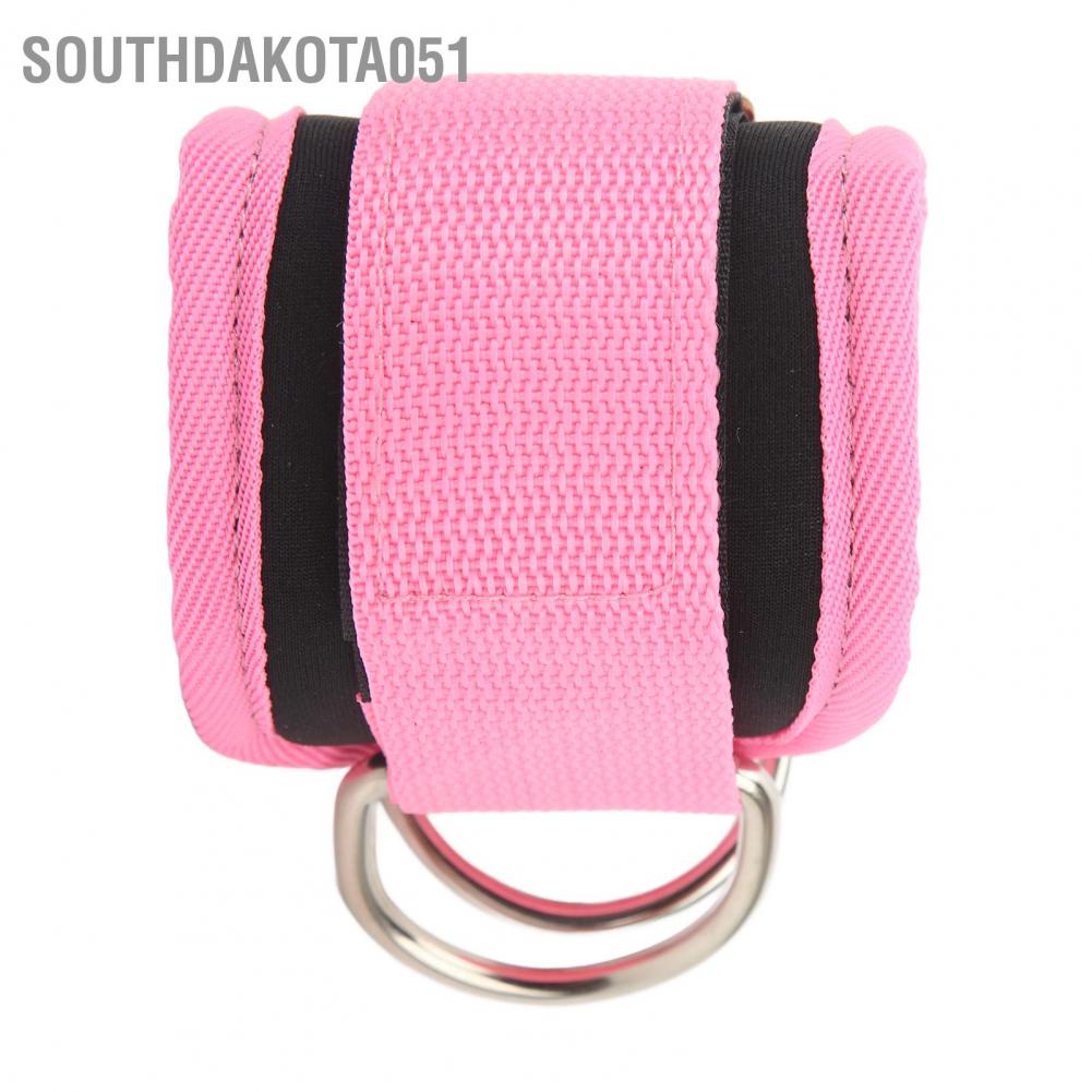 Southdakota051 Huấn luyện viên thể dục hình khóa mắt cá chân với vòng D đôi và dây đai cao su cho nam nữ