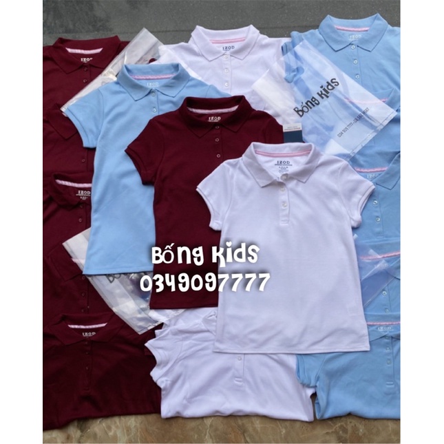 Áo Hè Polo Bé Gái Basic Cotton Dày