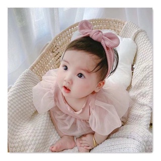 Turban buộc nơ cho bé vải cotton gân giãn 4 chiều