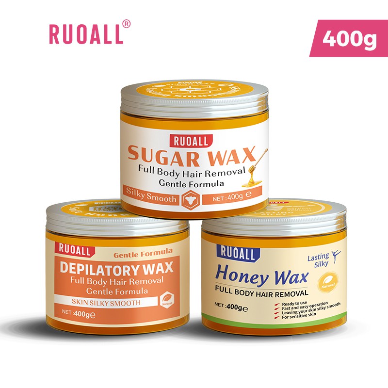 Hộp kem tẩy lông Ruoall 400g kèm 10 tờ giấy sáp tẩy lông chuyên dụng