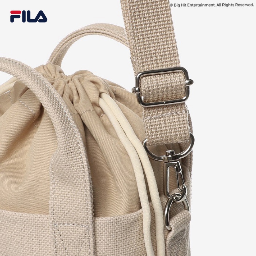 Túi xách bucket unisex Fila x BTS Now On - FS3BCD5B11X-TBG (20.5 x 16.5 x 16.5cm)