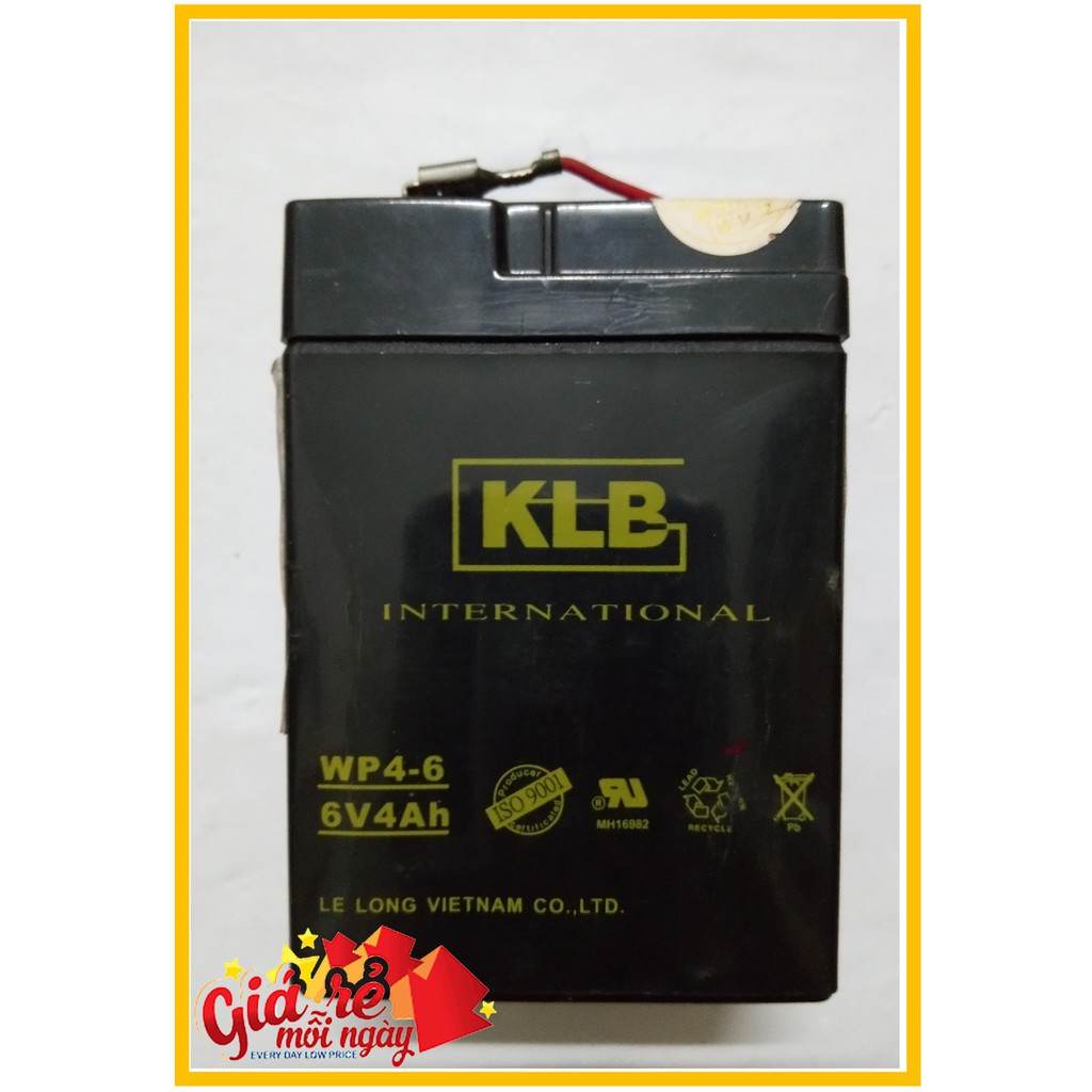 Bình ắc quy khô KLB 6V 4Ah - WP 4-6