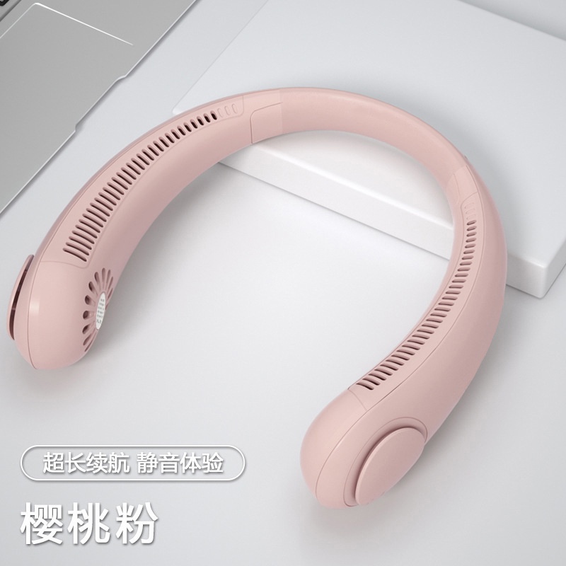 Quạt Làm Mát Đeo Cổ Rảnh Tay Không Cánh Sạc Cổng USB Phong Cách Lười 2022
