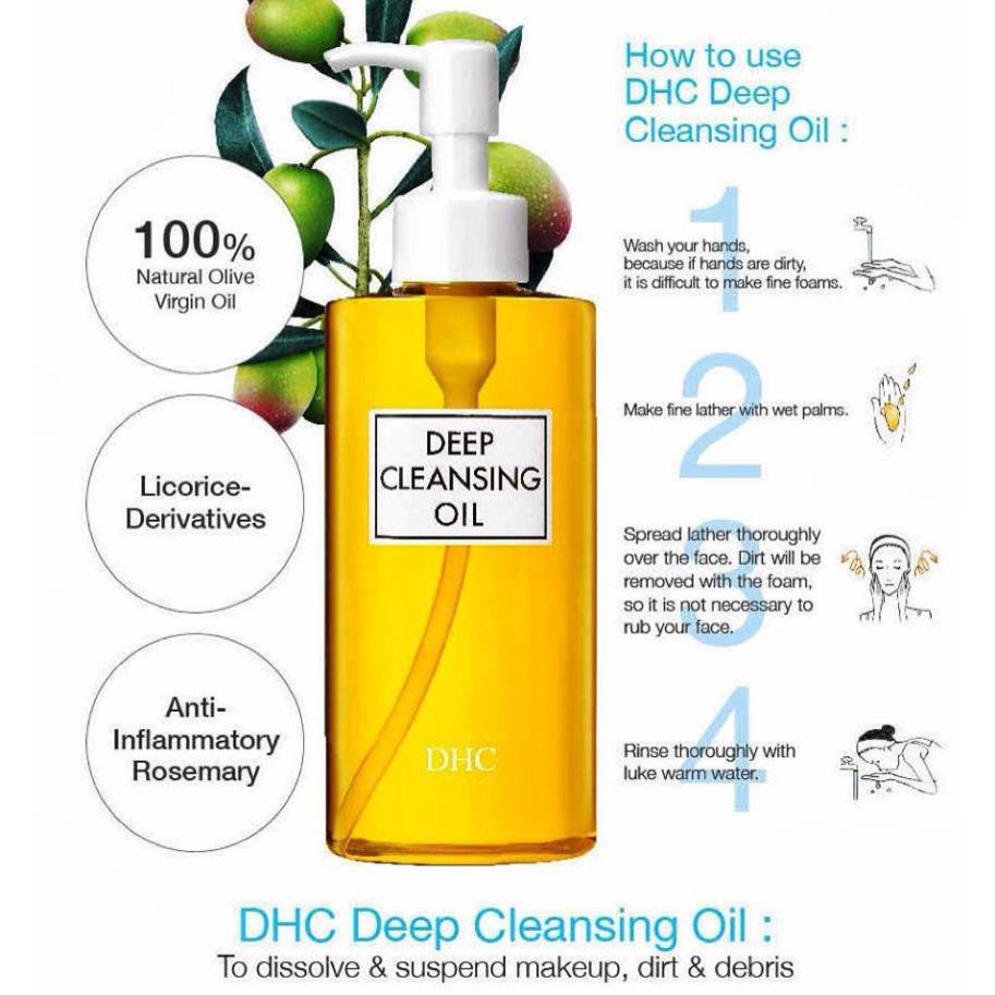 Dầu Tẩy Trang DHC Sạch Sâu Deep Cleansing Oil Chiết Xuất Dầu Olive Chai 70ML - 1989Store Phân Phối Chính Hãng
