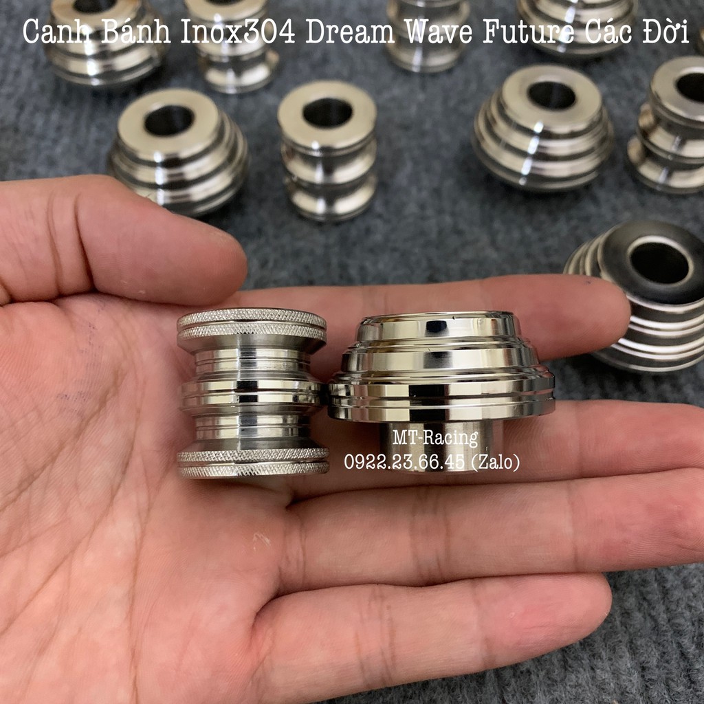 Canh Bánh Inox 304 Nguyên Khối Trước Sau Cho Dream Wave Future Các Đời Mẫu Mới Siêu Cứng Siêu Sáng Bóng