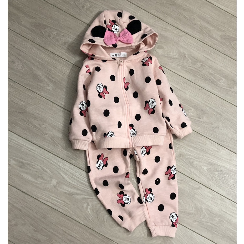 Bộ dài tay bé gái - Bộ khoác nỉ Mickey HM cho bé trai bé gái size 1-6t