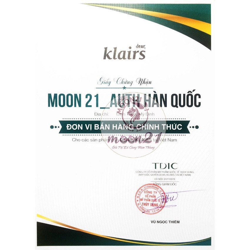 Nước hoa hồng Dear Klairs Không Mùi Dưỡng Ẩm Mùa Đông Supple Preparation Toner Klairs 180ml Phục Hồi Da Nhạy Cảm MOON21