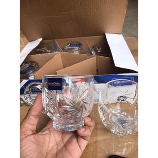 sỉ bộ 6 cốc thủy tinh có quai (hàng hot)