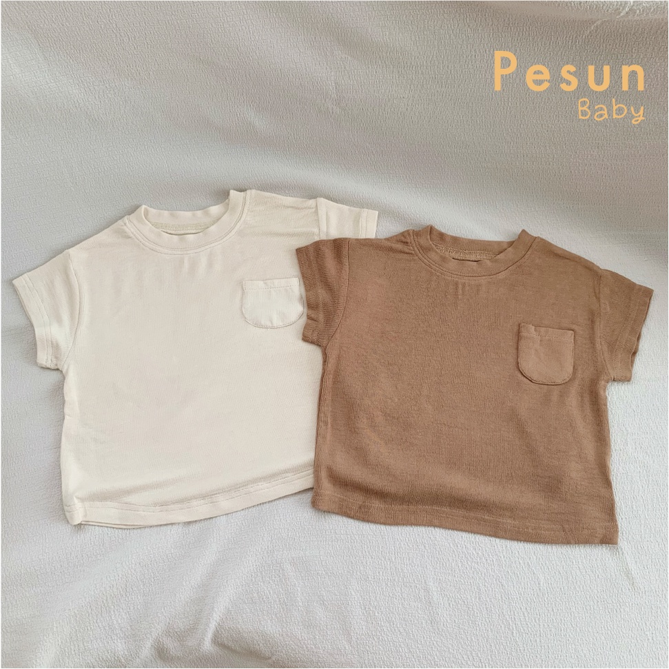 Áo thun ngắn tay cho bé trai 0-3 tuổi phong cách Hàn Quốc đơn giản thoải mái