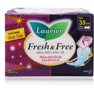 Băng vệ sinh laurie ban đêm 35 cm 4 miếng tặng kèm