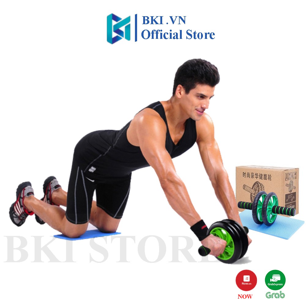 Con Lăn 2 Bánh, Con Lăn Tập Cơ Bụng, Dụng Cụ Tập GYM Tại Nhà, Con Lăn 2 Bánh AB WHELL Săn Chắc Đánh Tan Mỡ Bụng