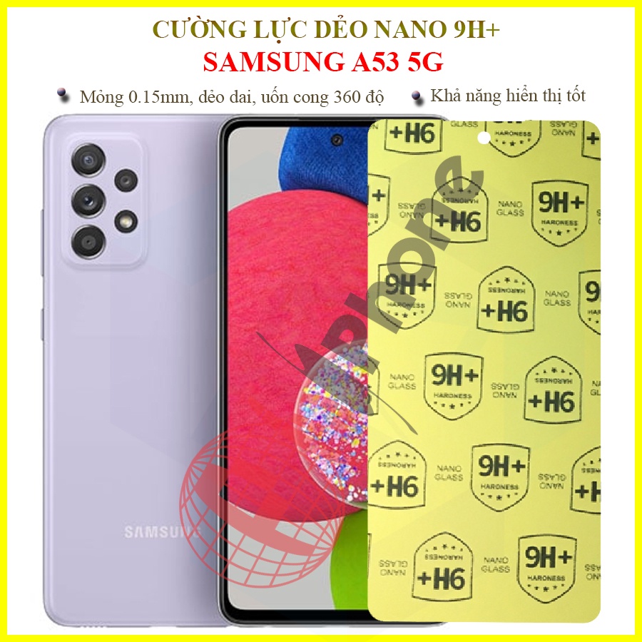 Dán cường lực dẻo nano trong hoặc nhám cho Samsung A53 5G