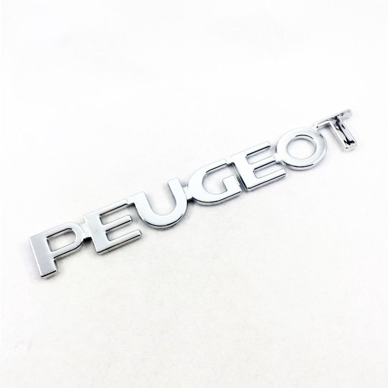 Miếng dán ABS chrome họa tiết chữ PEUGEOT trang trí xe hơi